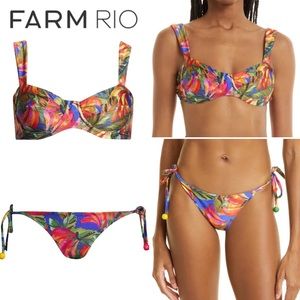 Farm Rio Bananamix Underwire Cup Bikini Top S